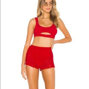 Super down sheer shorts